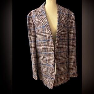 Suitsupply Brown and Blue Checkered Blazer